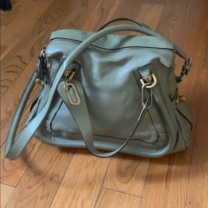 Chloe beige khaki small paraty shoulder bag purse